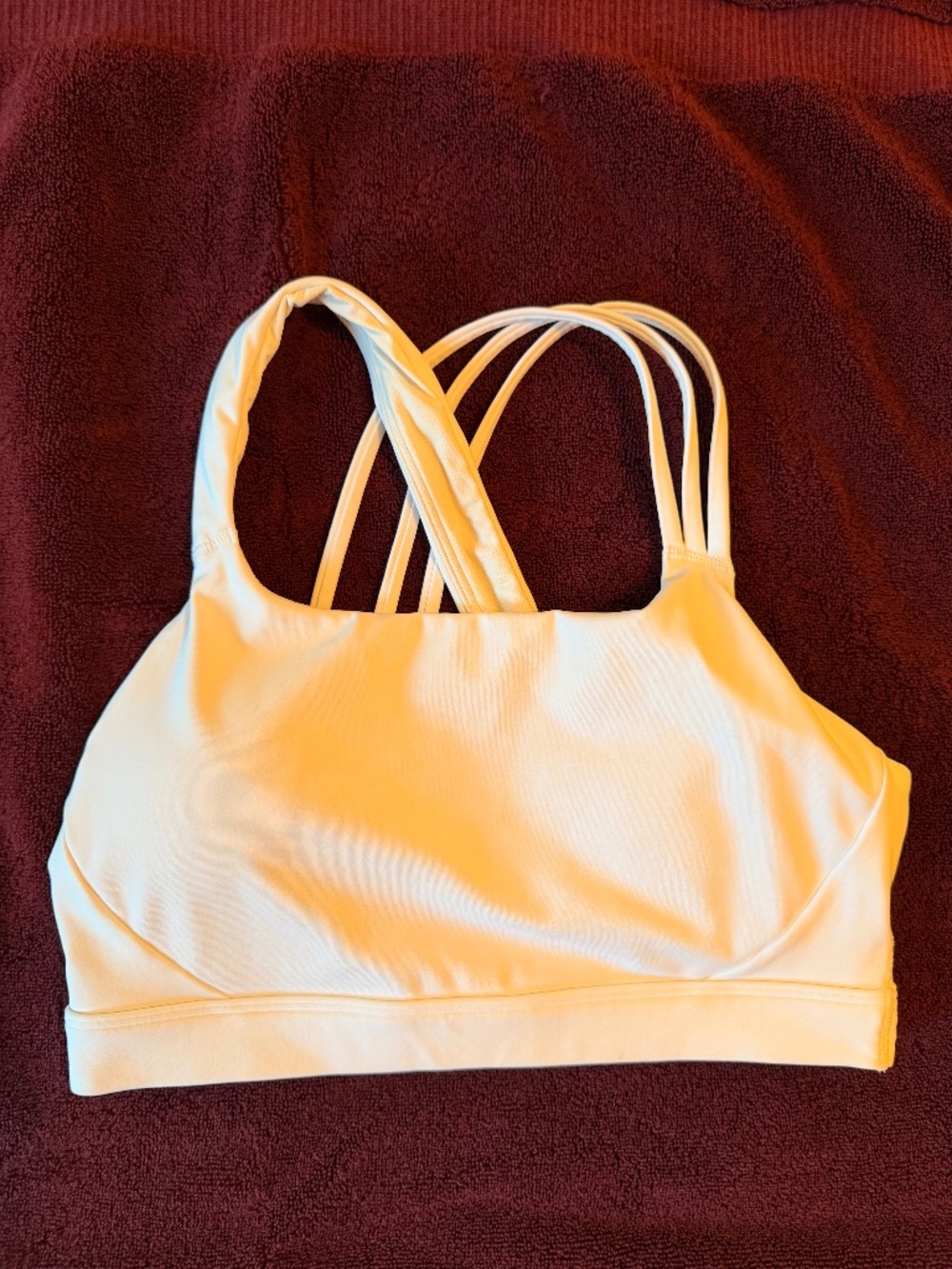 Athleta Train Free Sports Bra — Bright White, Size Medium